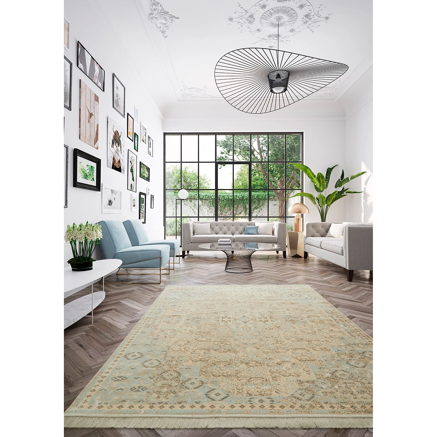 Top Square Tapis Harmony I - Fibres synthétiques - Gris - 160 x 230 cm 4 Top Square Tapis Harmony I - Fibres synthétiques - Gris - 160 x 230 cm – Image 2