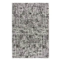 Top Square Tapis intérieur / extérieur Dream - Fibres synthétiques - Blanc / Noir
