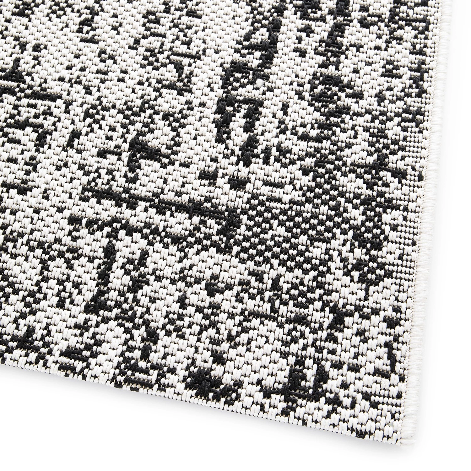 Top Square Tapis intérieur / extérieur Dream - Fibres synthétiques - Blanc / Noir 7 Top Square Tapis intérieur / extérieur Dream - Fibres synthétiques - Blanc / Noir – Image 5