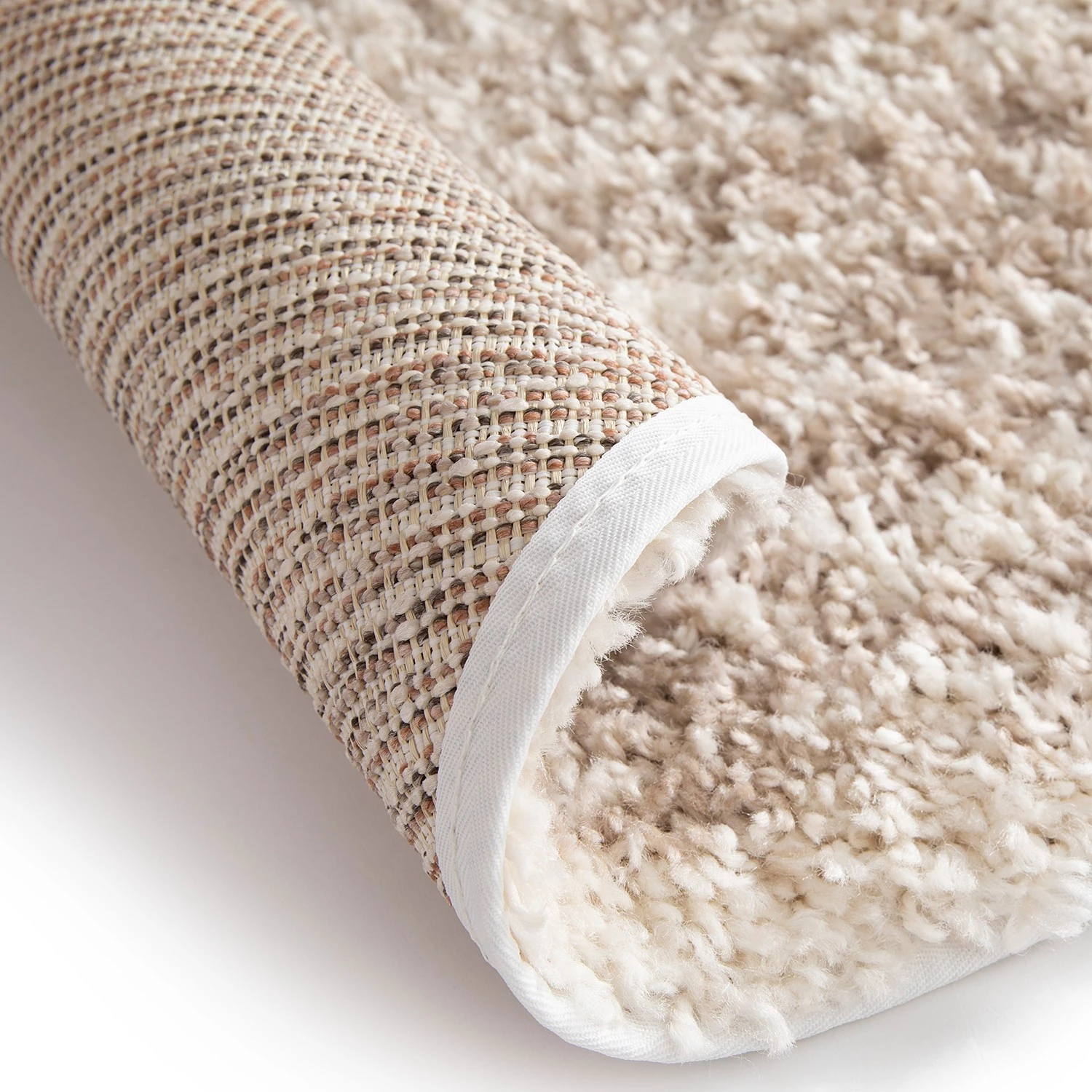 Top Square Tapis épais Callai - Fibres synthétiques - Blanc / Beige 7 Top Square Tapis épais Callai - Fibres synthétiques - Blanc / Beige – Image 5