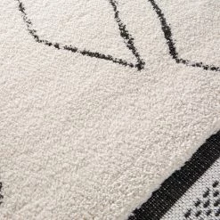 Top Square Tapis Fil - Fibres synthétiques - Blanc / Noir -Tapis Soldes Boutique 1000272975 210707 10204700578 DETAILS P000000001000272975