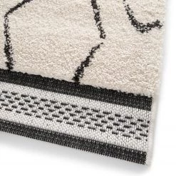 Top Square Tapis Fil - Fibres synthétiques - Blanc / Noir -Tapis Soldes Boutique 1000272975 210707 10204800579 DETAILS P000000001000272975