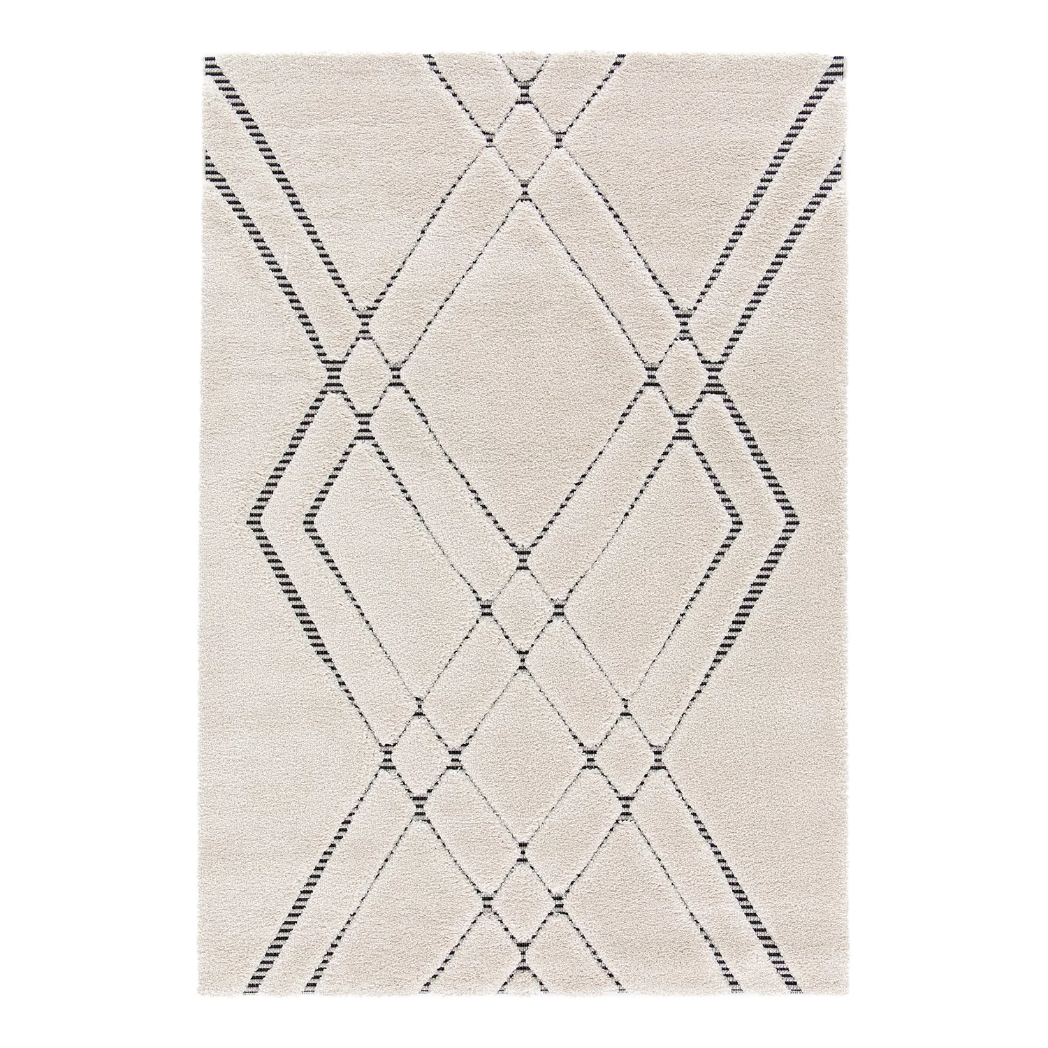 Top Square Tapis Jad - Fibres synthétiques - Blanc / Noir 3 Top Square Tapis Jad - Fibres synthétiques - Blanc / Noir