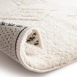 Top Square Tapis Emily - Fibres synthétiques - Blanc / Noir -Tapis Soldes Boutique 1000272984 210707 10241100845 DETAILS P000000001000272984