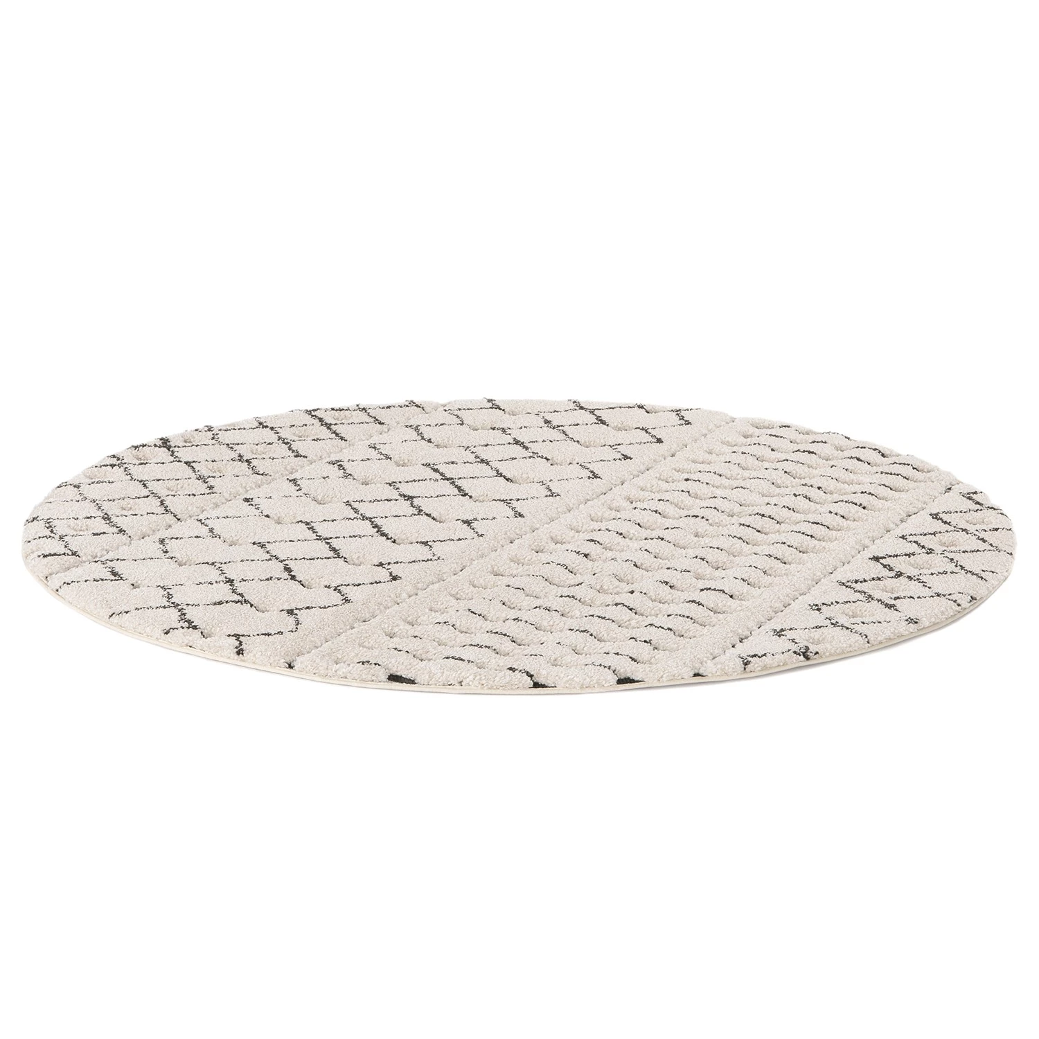 Top Square Tapis Loen - Fibres synthétiques - Blanc / Noir 4 Top Square Tapis Loen - Fibres synthétiques - Blanc / Noir – Image 2