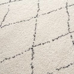 Top Square Tapis Maaret - Fibres synthétiques - Blanc / Noir -Tapis Soldes Boutique 1000272993 210707 10212700629 DETAILS P000000001000272993