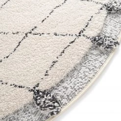 Top Square Tapis Maaret - Fibres synthétiques - Blanc / Noir -Tapis Soldes Boutique 1000272993 210707 10212900631 DETAILS P000000001000272993