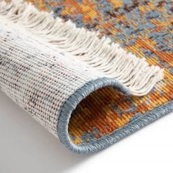 Top Square Tapis Recycle II - Fibres synthétiques - Multicolore / Bleu / Jaune -Tapis Soldes Boutique 1000272998 210707 10213300636 DETAILS P000000001000272998