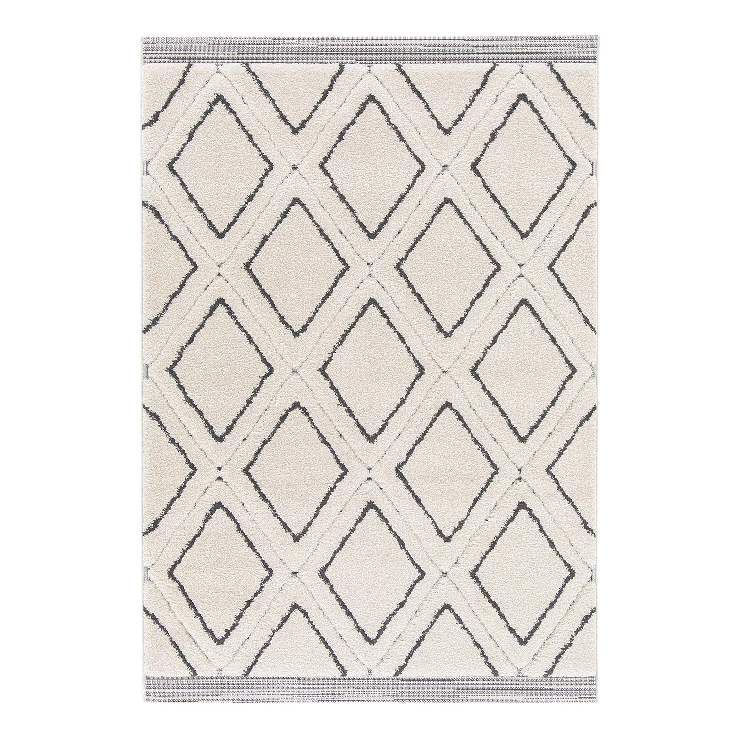 Top Square Tapis La Bocca - Fibres synthétiques - Blanc / Noir 3 Top Square Tapis La Bocca - Fibres synthétiques - Blanc / Noir