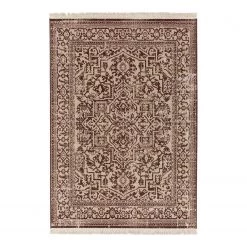Top Square Tapis Save II - Fibres synthétiques - Beige / Marron