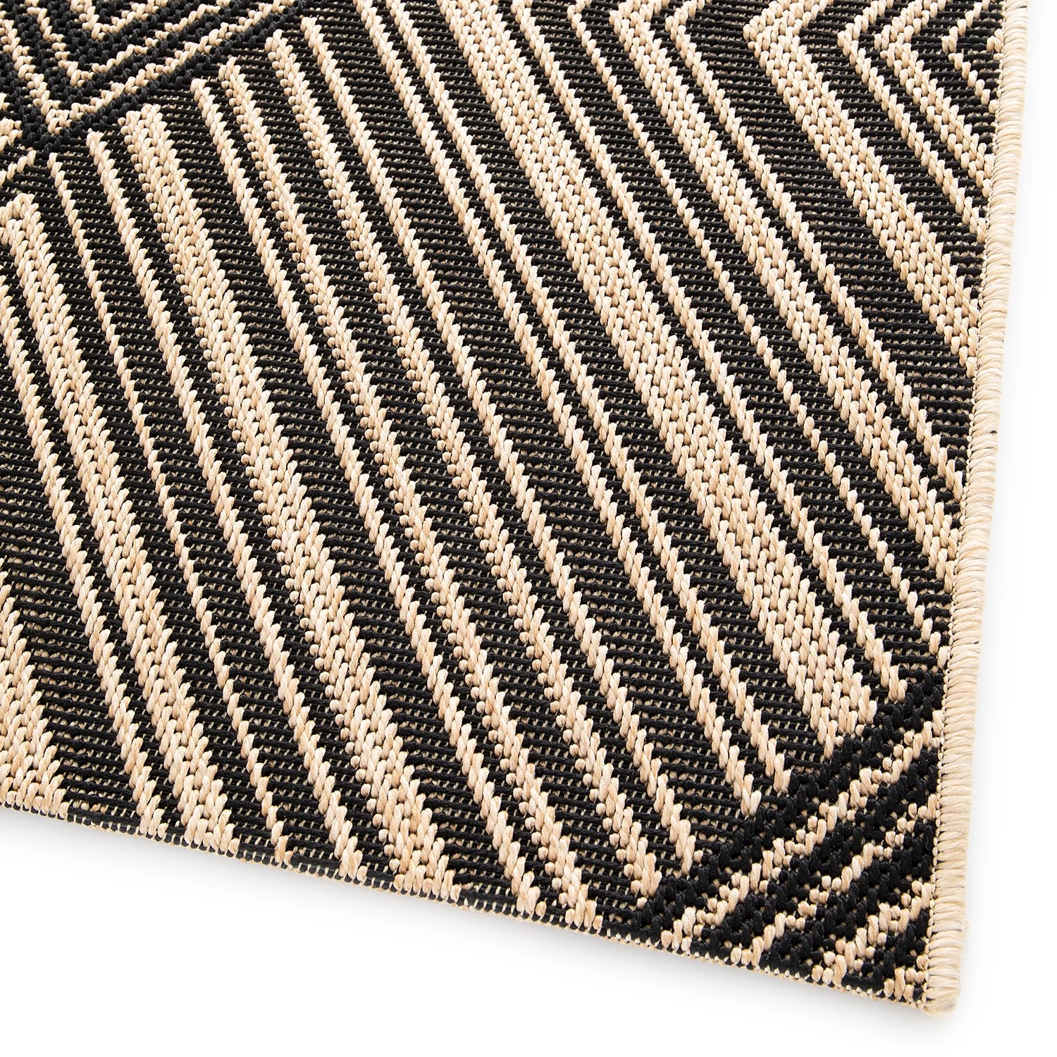 Top Square Tapis intérieur / extérieur Statesville - Fibres synthétiques - Beige / Noir 6 Top Square Tapis intérieur / extérieur Statesville - Fibres synthétiques - Beige / Noir – Image 4