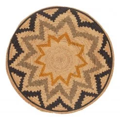 Top Square Tapis Arena I - Jute / Polyester - Noir / Gris