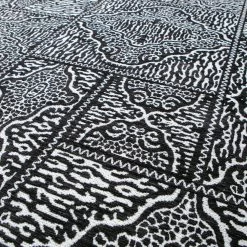 Top Square Tapis épais Renna - Polyester / Coton - Noir / Blanc -Tapis Soldes Boutique 1000275314 210624 13520700007 DETAILS P000000001000275314