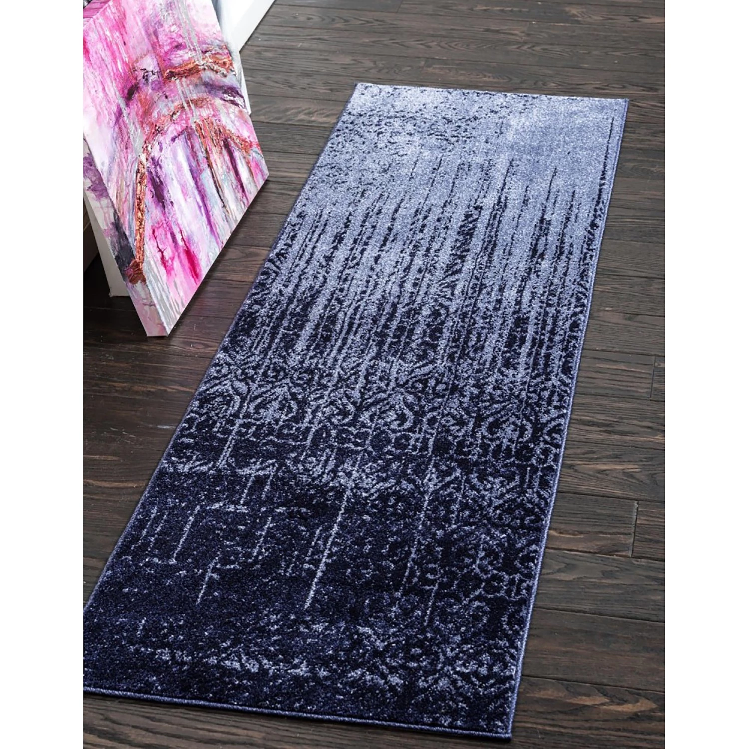 Top Square Tapis de couloir Good Times III - Polypropylène / Coton - Bleu 8 Top Square Tapis de couloir Good Times III - Polypropylène / Coton - Bleu – Image 6