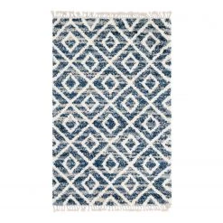 Top Square Tapis épais Top Shag II - Polypropylène / Envers : - Bleu - 150 x 245 cm