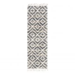 Top Square Tapis de couloir Top Shag II - Polypropylène / Envers : - Gris