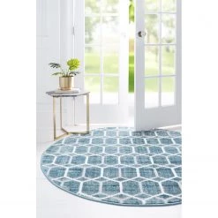 Top Square Tapis Titan Trellis III - Polypropylène / Envers : - Bleu -Tapis Soldes Boutique 1000284679 210819 14340503806 MOOD DETAILS P000000001000284679 mood
