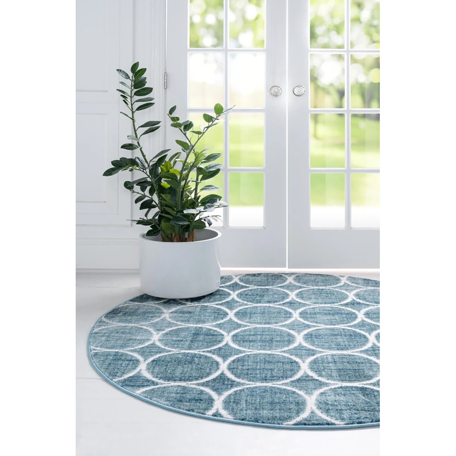 Top Square Tapis Titan Trellis IV - Polypropylène / Envers : - Bleu 4 Top Square Tapis Titan Trellis IV - Polypropylène / Envers : - Bleu – Image 2