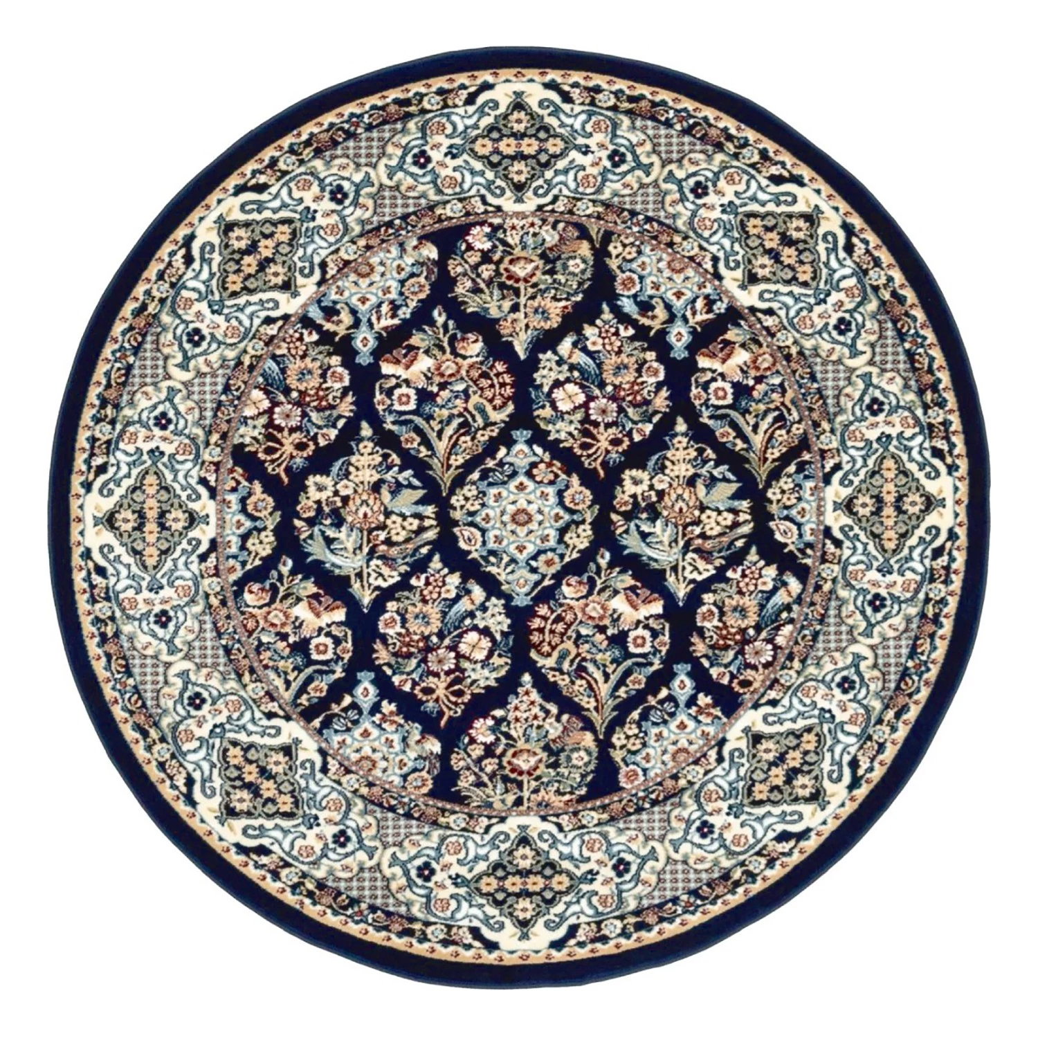 Top Square Tapis Almas Rond IV - Polypropylène / Coton - Bleu marine 3 Top Square Tapis Almas Rond IV - Polypropylène / Coton - Bleu marine