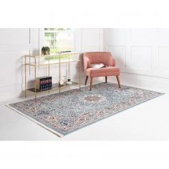 Top Square Tapis Almas I - Polypropylène / Coton - Bleu - 90 x 150 cm -Tapis Soldes Boutique 1000284712 210819 13465400559 MOOD DETAILS P000000001000284712 mood