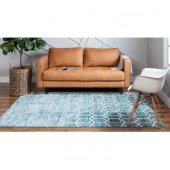 Top Square Tapis Titan Trellis I - Polypropylène / Envers : - Bleu - 185 x 275 cm -Tapis Soldes Boutique 1000284714 210819 14172002653 MOOD DETAILS P000000001000284714 mood
