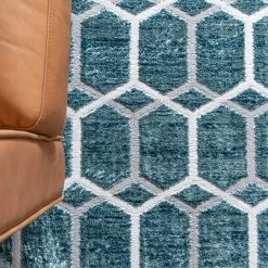 Top Square Tapis Titan Trellis I - Polypropylène / Envers : - Bleu - 185 x 275 cm -Tapis Soldes Boutique 1000284714 210819 14173802673 DETAILS P000000001000284714