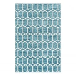Top Square Tapis Titan Trellis I - Polypropylène / Envers : - Bleu - 185 x 275 cm