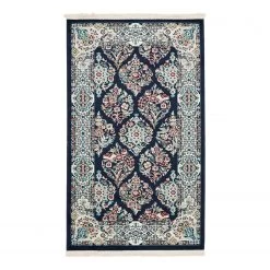 Top Square Tapis Almas IV - Polypropylène / Coton - Bleu marine - 90 x 150 cm