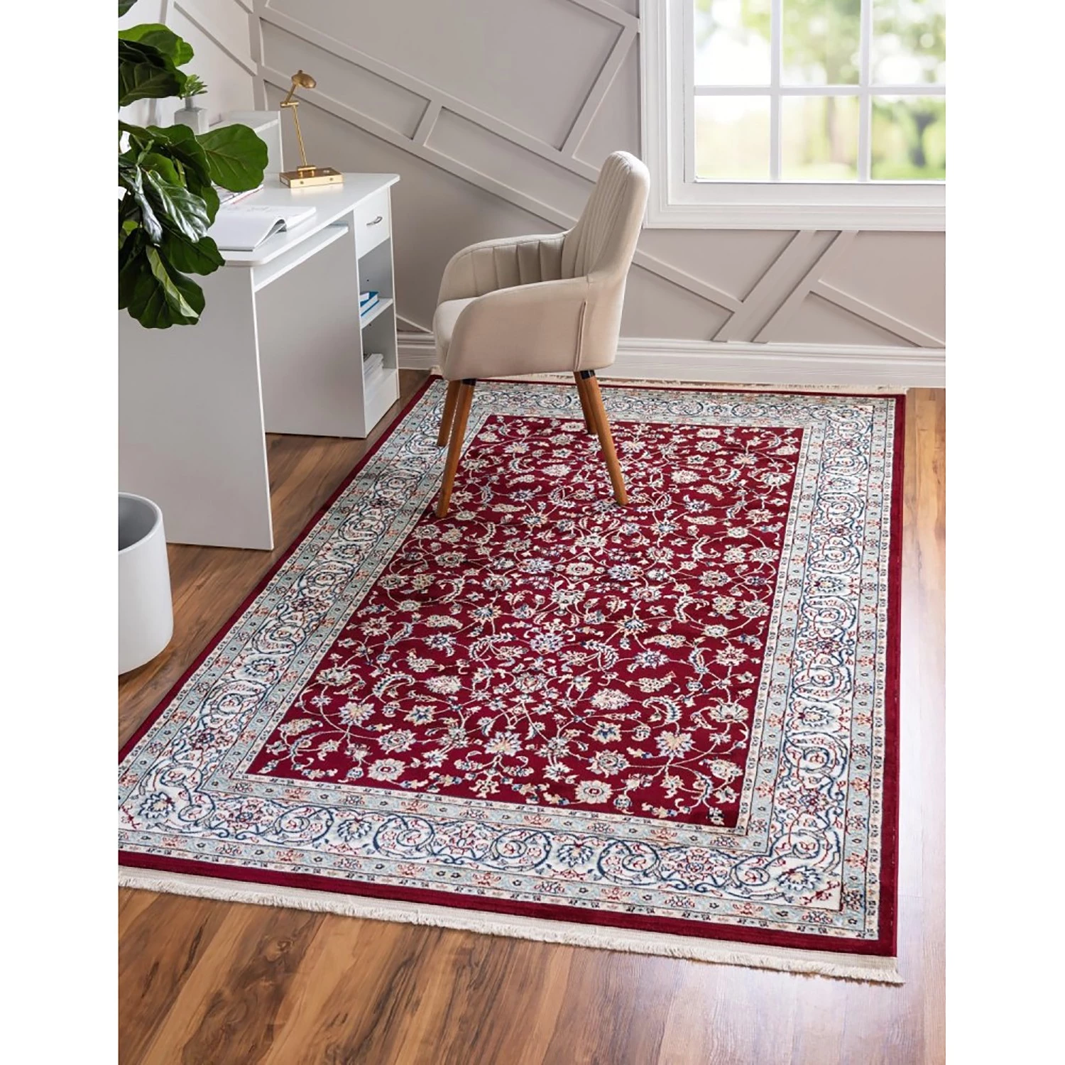 Top Square Tapis Almas II - Polypropylène / Coton - Rouge foncé - 150 x 245 cm 5 Top Square Tapis Almas II - Polypropylène / Coton - Rouge foncé - 150 x 245 cm – Image 3