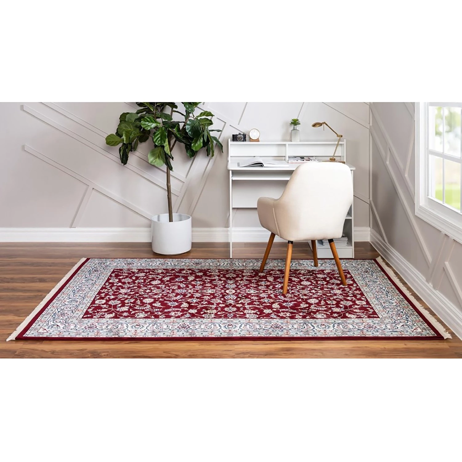 Top Square Tapis Almas II - Polypropylène / Coton - Rouge foncé - 150 x 245 cm 9 Top Square Tapis Almas II - Polypropylène / Coton - Rouge foncé - 150 x 245 cm – Image 7