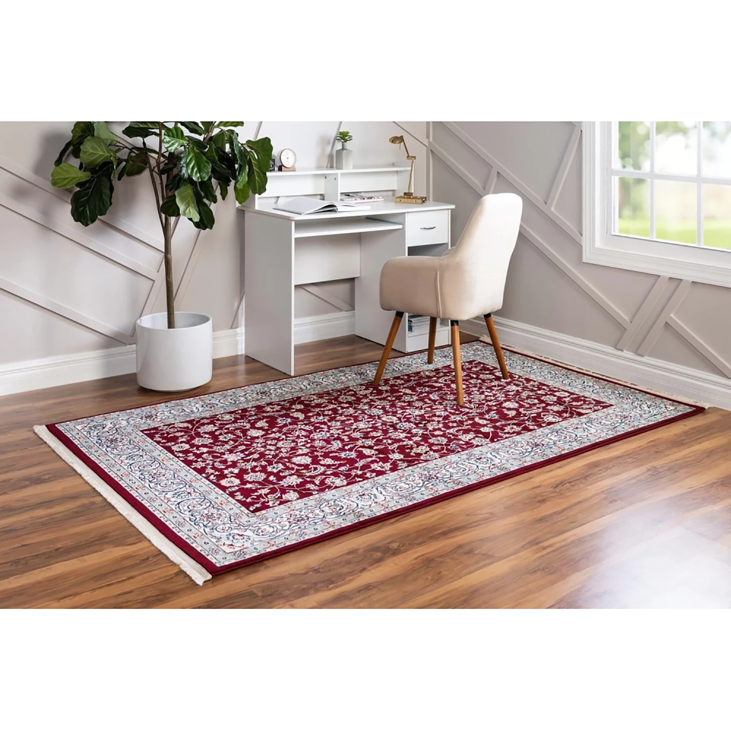 Top Square Tapis Almas II - Polypropylène / Coton - Rouge foncé - 150 x 245 cm 11 Top Square Tapis Almas II - Polypropylène / Coton - Rouge foncé - 150 x 245 cm – Image 9