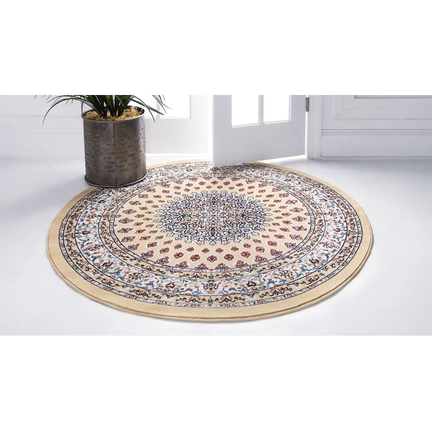 Top Square Tapis Almas Rond II - Polypropylène / Coton - Marron 9 Top Square Tapis Almas Rond II - Polypropylène / Coton - Marron – Image 7