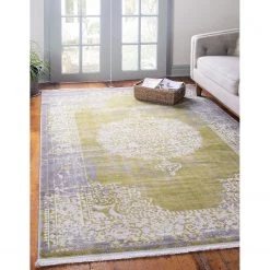 Top Square Tapis Claasy New I - Polypropylène / Coton - Vert clair -Tapis Soldes Boutique 1000284760 210819 13424500252 MOOD DETAILS P000000001000284760 mood