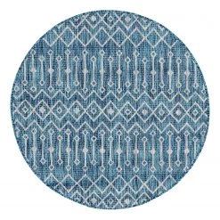 Top Square Tapis intérieur / ext. Cloud Crosses VII - polypropylène - Bleu pétrole