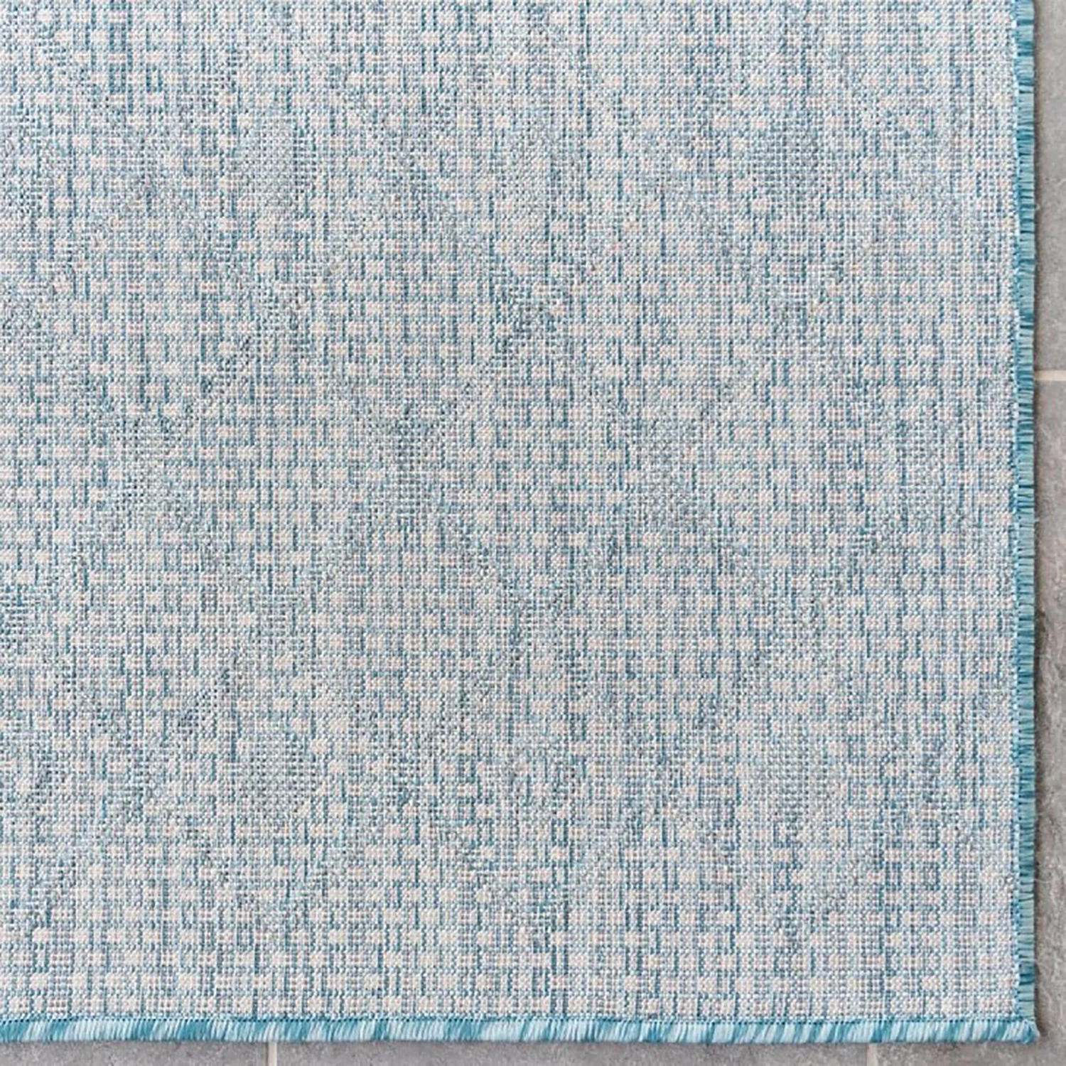 Top Square Tapis intérieur / ext. Cloud Crosses III - Polypropylène - Turquoise - 185 x 275 cm 4 Top Square Tapis intérieur / ext. Cloud Crosses III - Polypropylène - Turquoise - 185 x 275 cm – Image 2