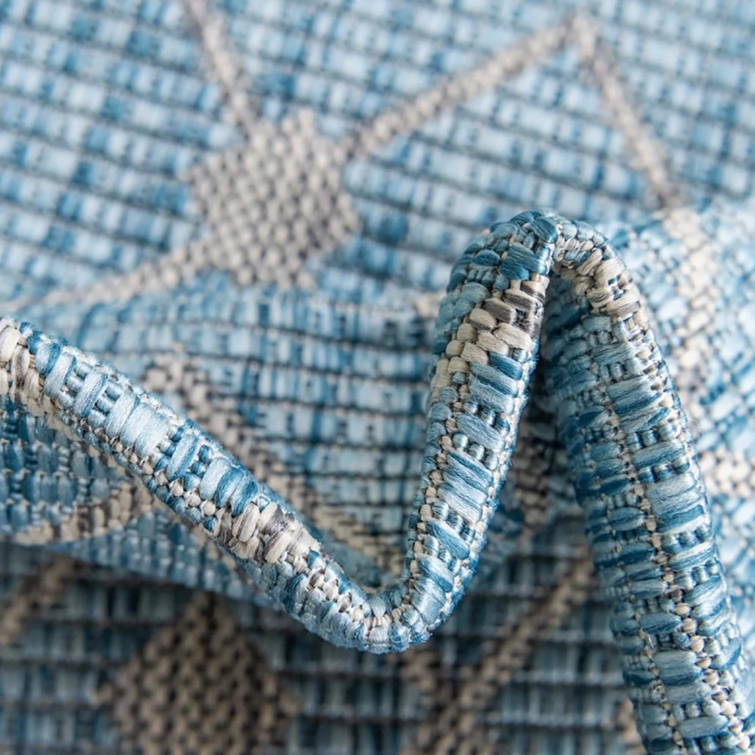 Top Square Tapis intérieur / ext. Cloud Crosses III - Polypropylène - Turquoise - 185 x 275 cm 5 Top Square Tapis intérieur / ext. Cloud Crosses III - Polypropylène - Turquoise - 185 x 275 cm – Image 3