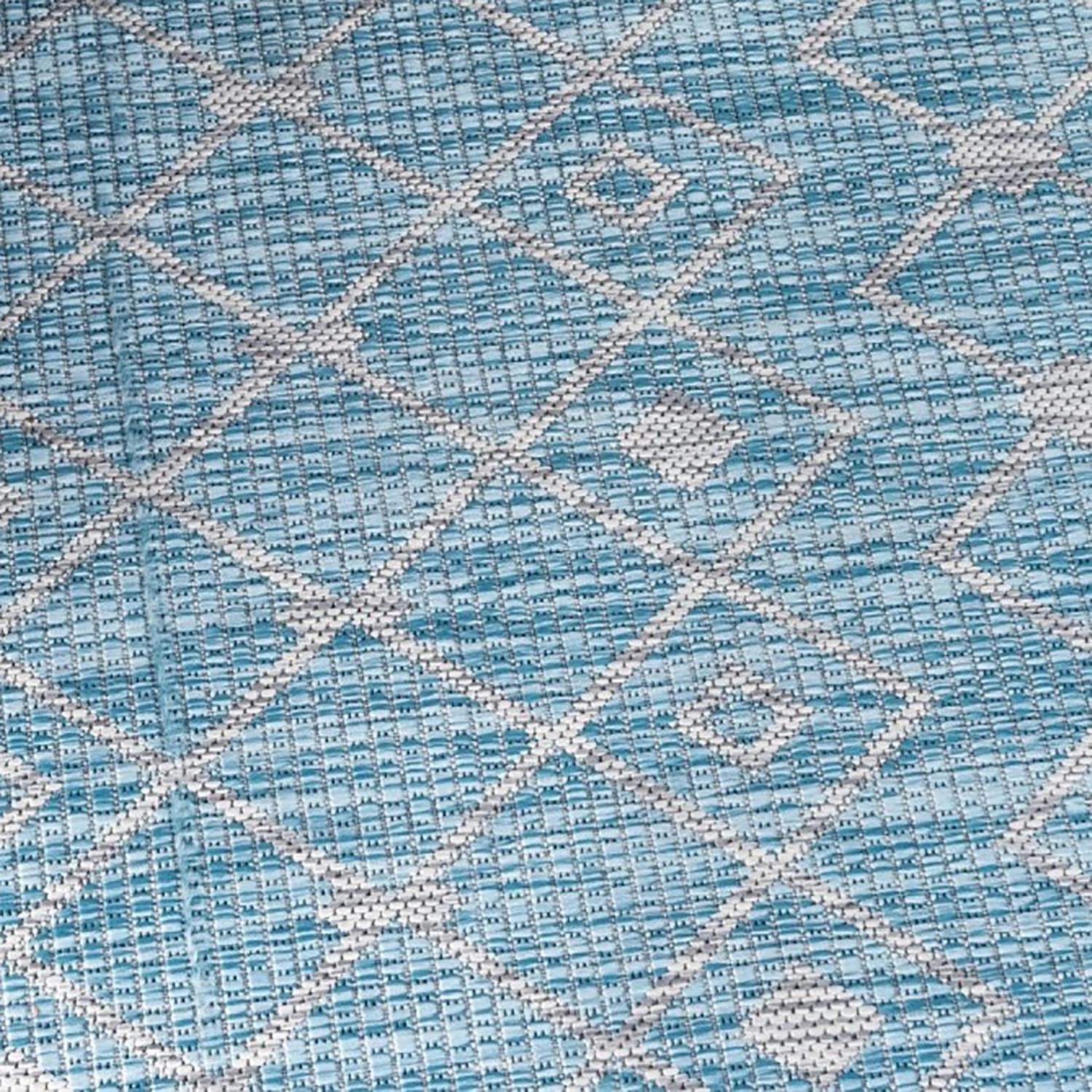 Top Square Tapis intérieur / ext. Cloud Crosses III - Polypropylène - Turquoise - 185 x 275 cm 7 Top Square Tapis intérieur / ext. Cloud Crosses III - Polypropylène - Turquoise - 185 x 275 cm – Image 5