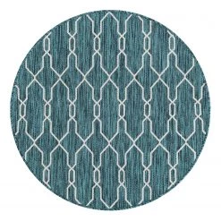 Top Square Tapis intérieur / ext. Cloud Crosses VI - polypropylène - Bleu pétrole