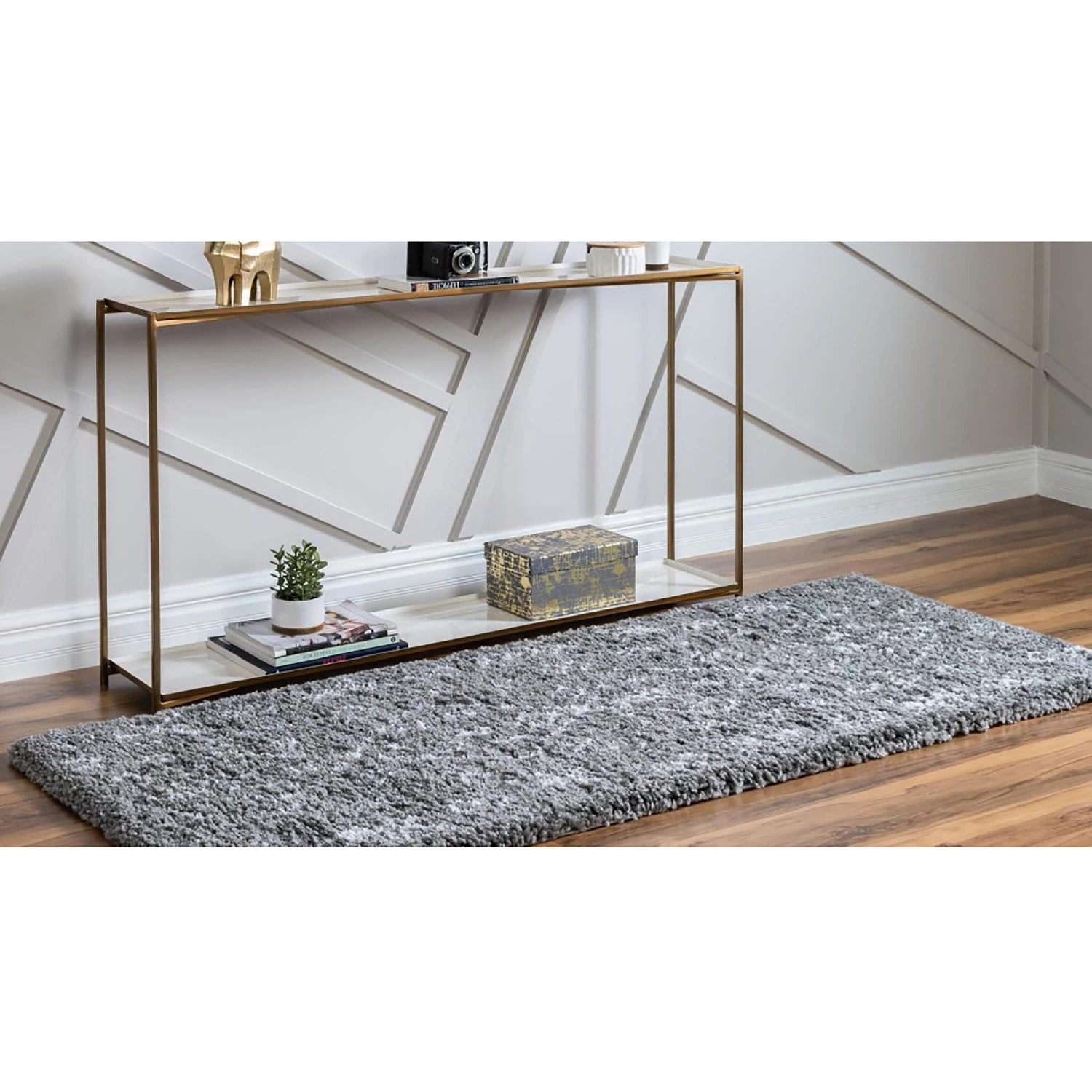 Top Square Tapis de couloir Temara Shag II - Polypropylène / Envers : - Gris - 80 x 305 cm 4 Top Square Tapis de couloir Temara Shag II - Polypropylène / Envers : - Gris - 80 x 305 cm – Image 2