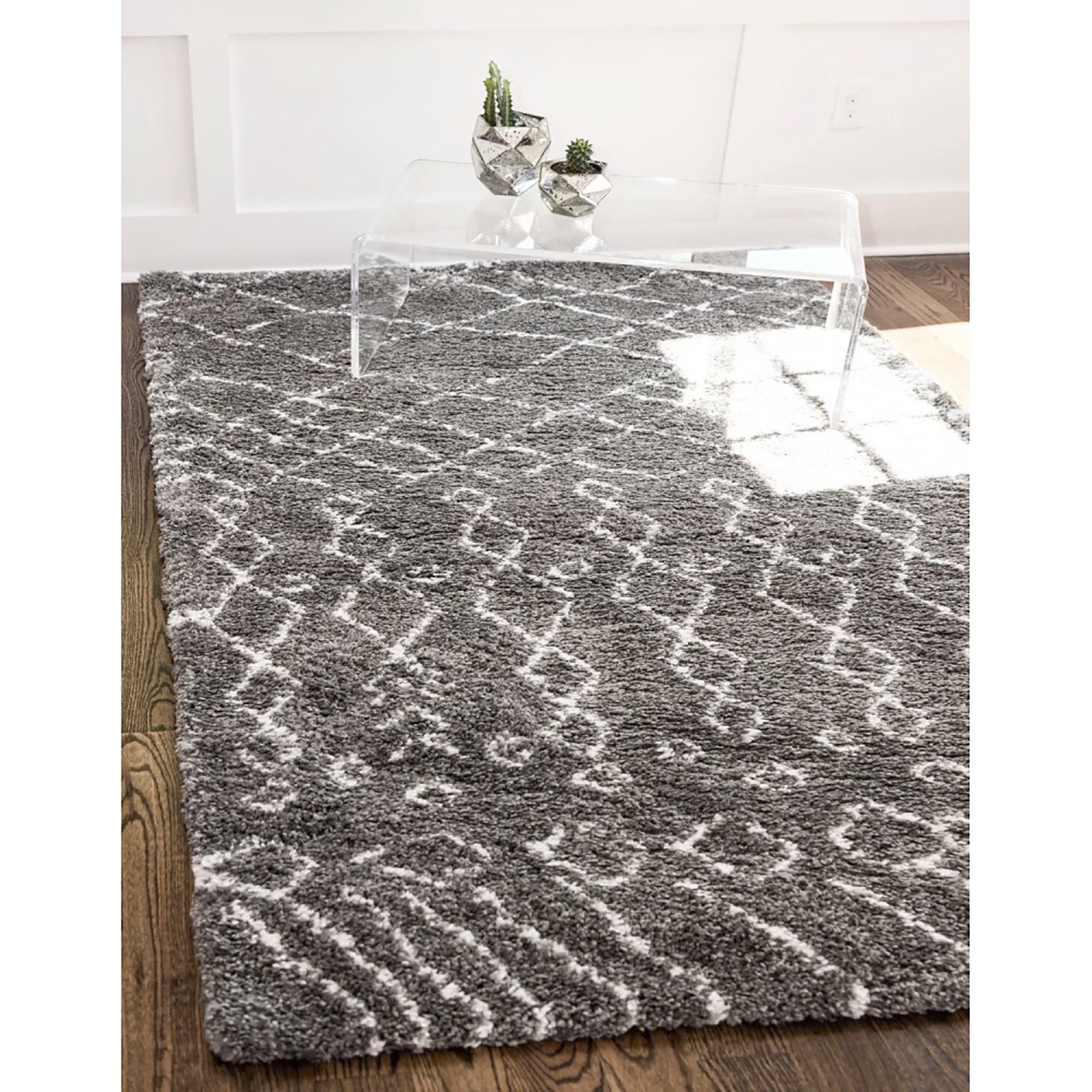 Top Square Tapis Temara Shag I - Polypropylène / Envers : - Gris - 120 x 185 cm 4 Top Square Tapis Temara Shag I - Polypropylène / Envers : - Gris - 120 x 185 cm – Image 2