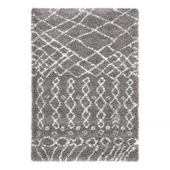 Top Square Tapis Temara Shag I - Polypropylène / Envers : - Gris - 120 x 185 cm