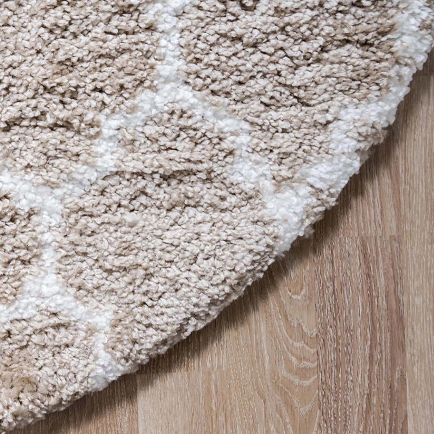 Top Square Tapis Temara Shag VI - Polypropylène / Envers : - Beige 4 Top Square Tapis Temara Shag VI - Polypropylène / Envers : - Beige – Image 2