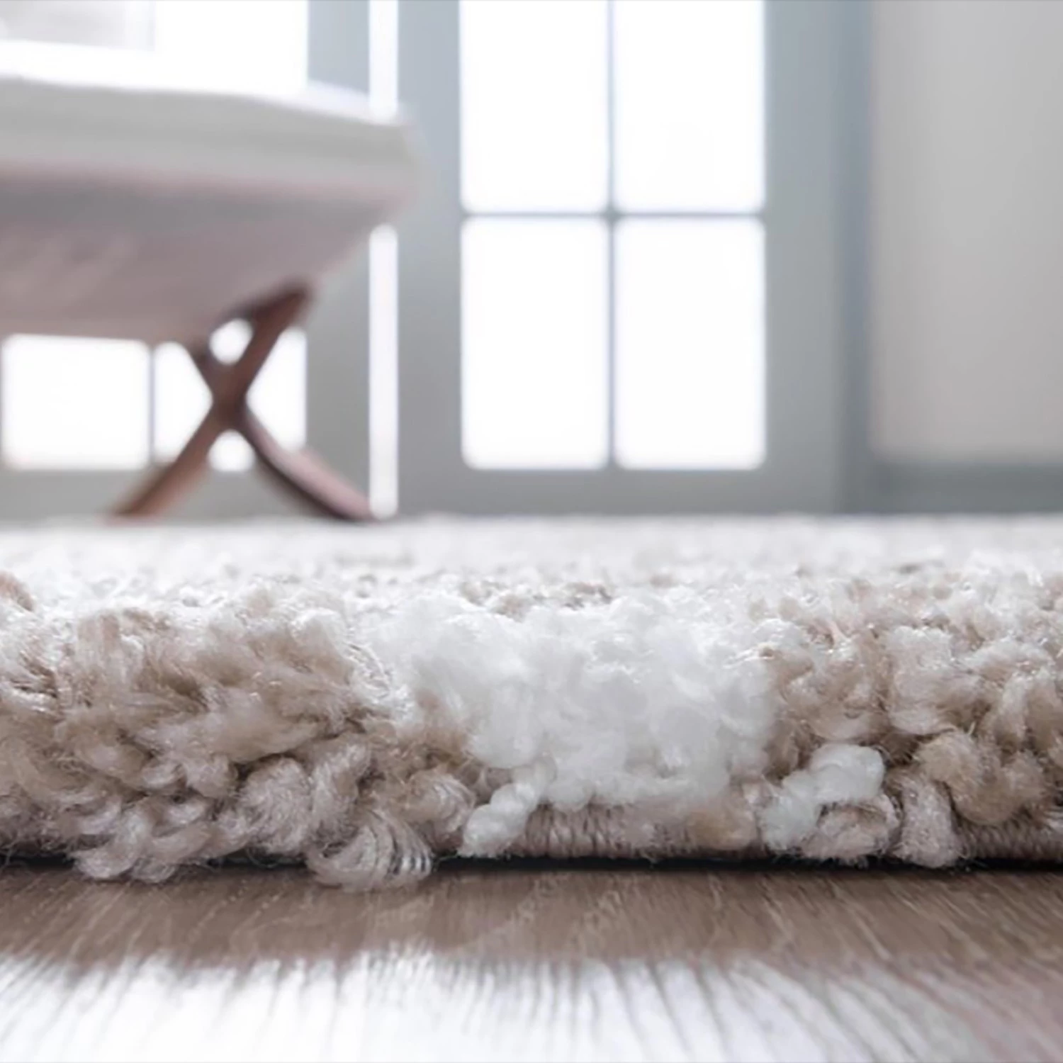 Top Square Tapis Temara Shag VI - Polypropylène / Envers : - Beige 5 Top Square Tapis Temara Shag VI - Polypropylène / Envers : - Beige – Image 3