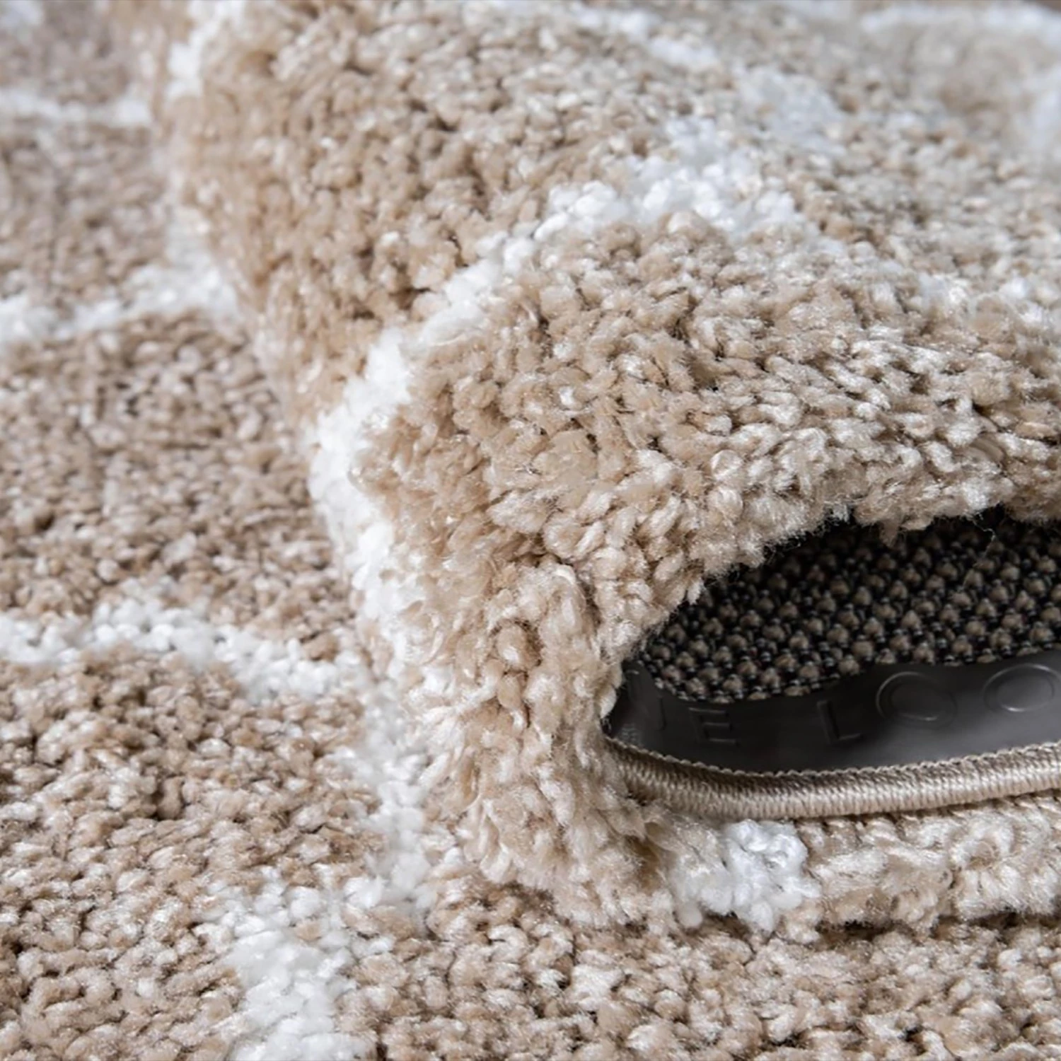 Top Square Tapis Temara Shag VI - Polypropylène / Envers : - Beige 7 Top Square Tapis Temara Shag VI - Polypropylène / Envers : - Beige – Image 5