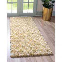 Top Square Tapis de couloir Temara Shag IV - Polypropylène / Envers : - Jaune - 80 x 185 cm -Tapis Soldes Boutique 1000284869 210819 14365104034 MOOD DETAILS P000000001000284869 mood