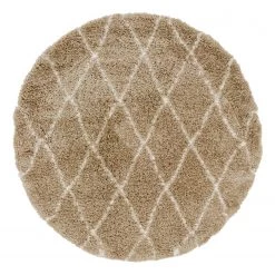Top Square Tapis Temara Shag IX - Polypropylène / Envers : - Beige