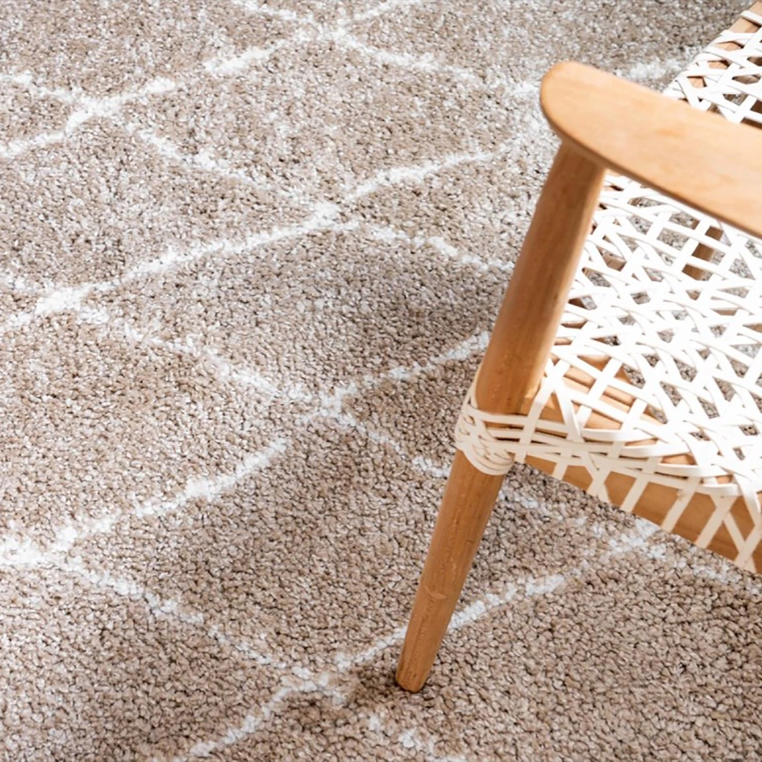 Top Square Tapis Temara Shag IX - Polypropylène / Envers : - Beige 9 Top Square Tapis Temara Shag IX - Polypropylène / Envers : - Beige – Image 7