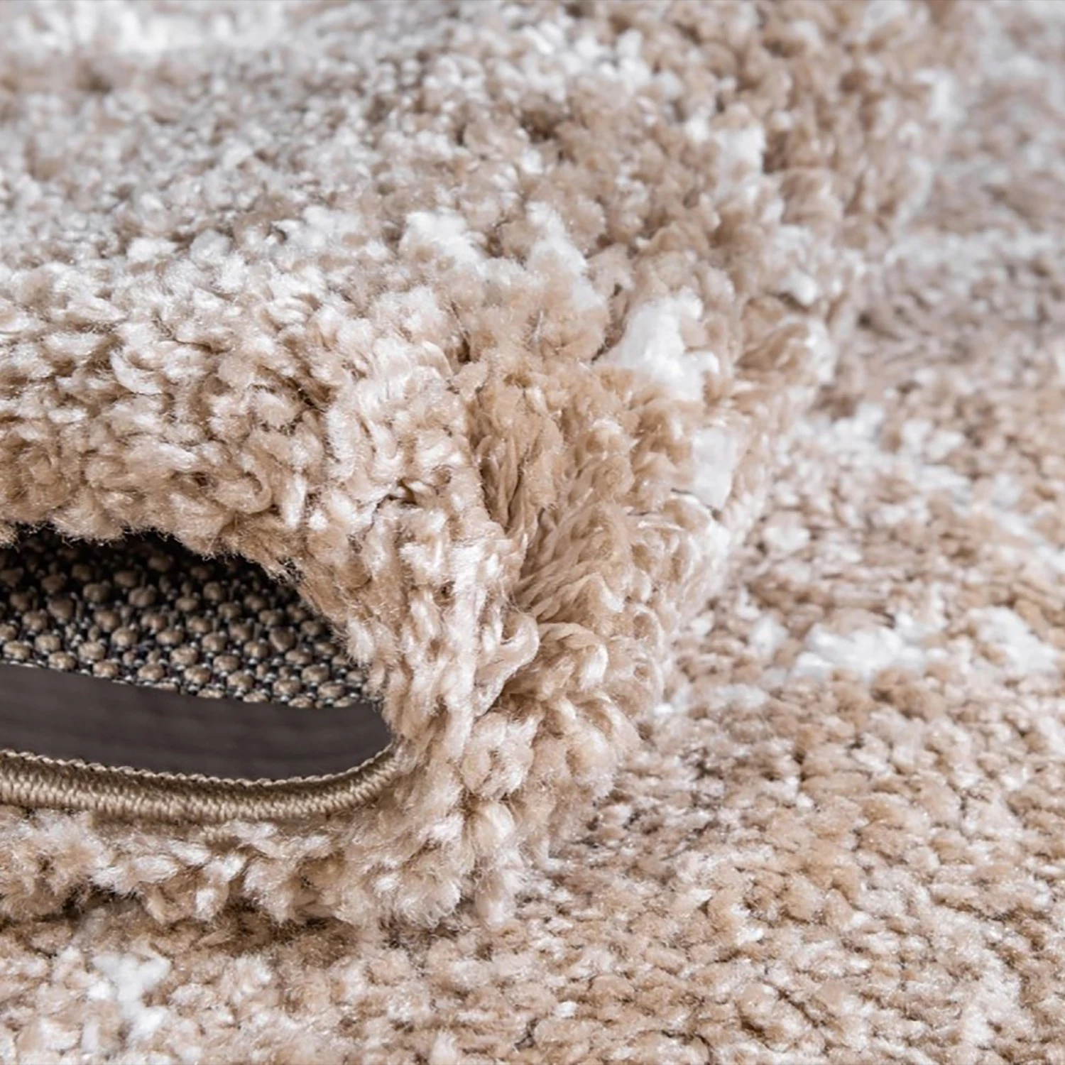 Top Square Tapis Temara Shag IX - Polypropylène / Envers : - Beige 10 Top Square Tapis Temara Shag IX - Polypropylène / Envers : - Beige – Image 8