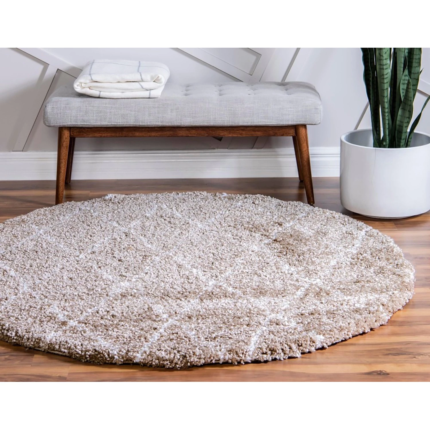 Top Square Tapis Temara Shag IX - Polypropylène / Envers : - Beige 11 Top Square Tapis Temara Shag IX - Polypropylène / Envers : - Beige – Image 9