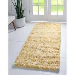 Top Square Tapis de couloir Temara Shag III - Polypropylène / Envers : - Jaune - 80 x 305 cm -Tapis Soldes Boutique 1000284896 210819 14451804707 MOOD DETAILS P000000001000284896 mood
